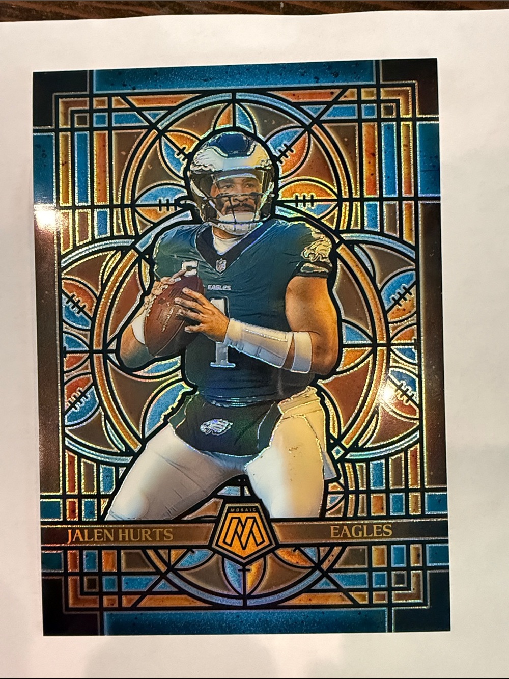 Panini Jalen Hurts Football Card - Blue, Green, Gold- oversized card